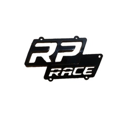 [RP004] RP RACE EMBLEMA ALUMINIO NEGRA PARA SILENCIADOR 